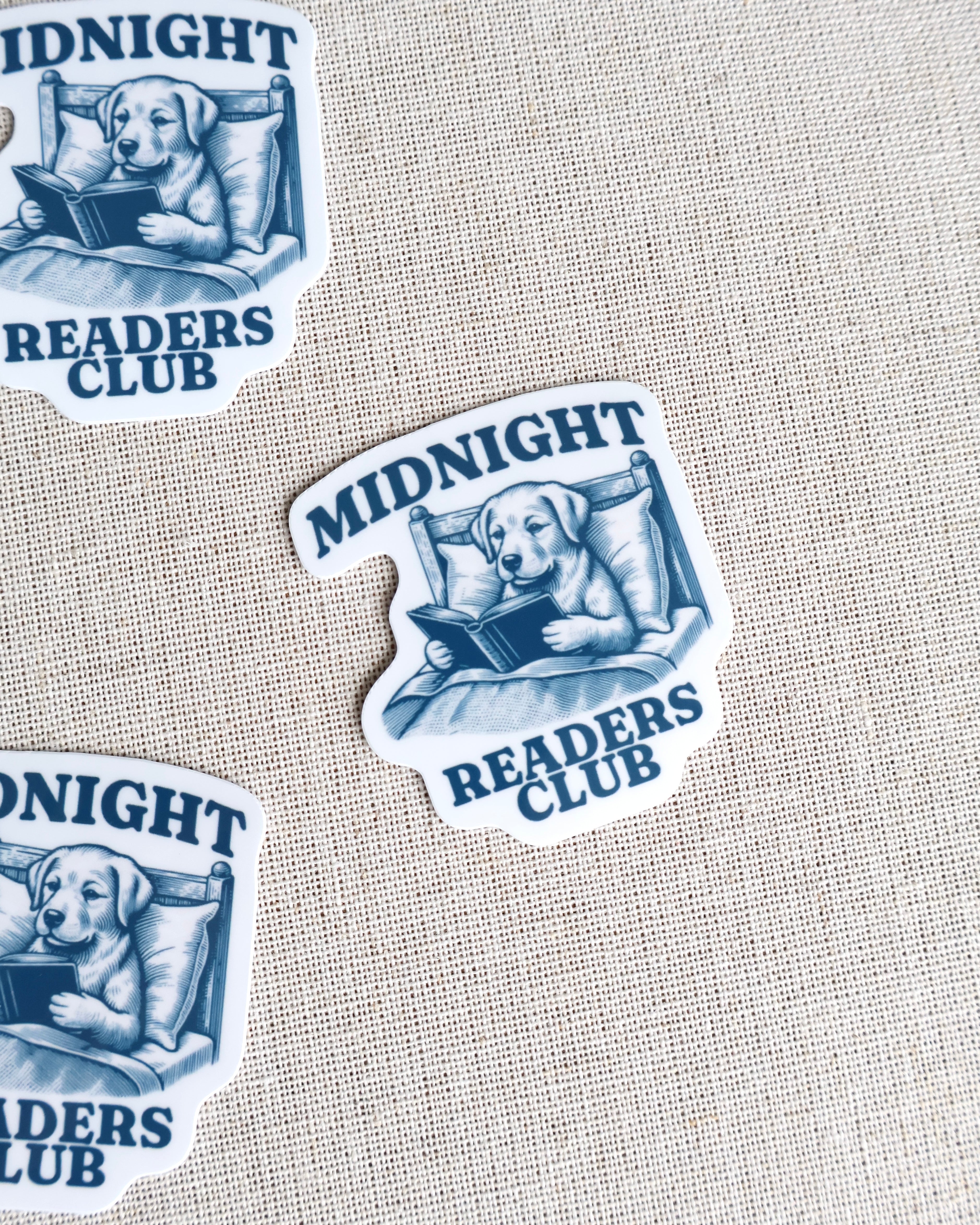 Midnight Reader Dog Sticker