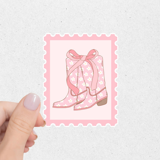 Cowboy Boots Stamp Sticker