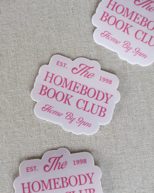 The Homebody Bookclub Sticker