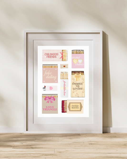 Romance Book Trope Print
