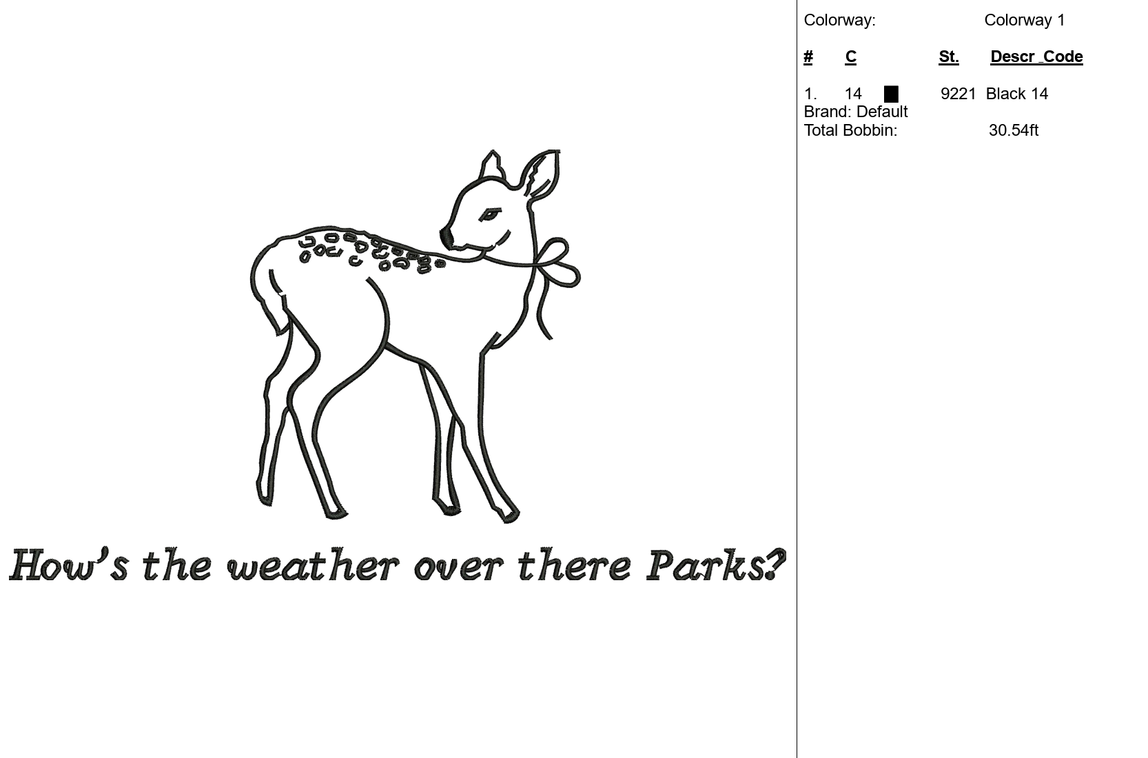 Deer Embroidery File