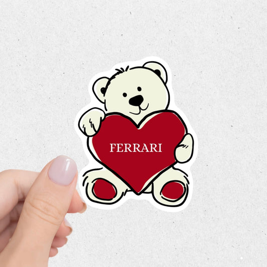 Bear Ferrarri Sticker