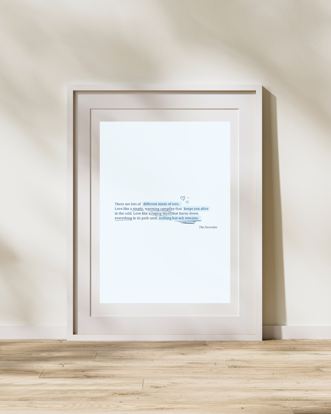 The Favorites Quote Print