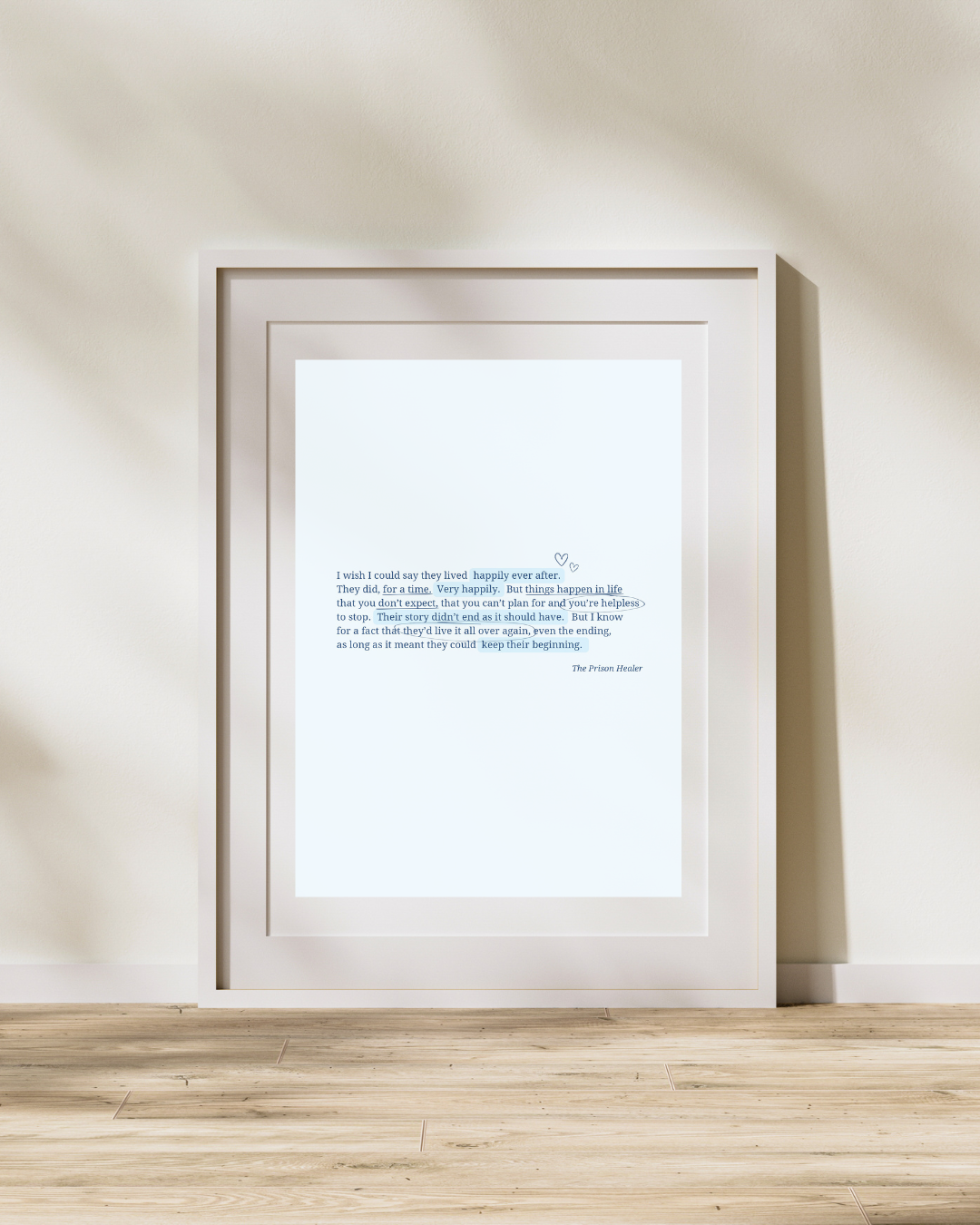The Prison Healer Quote Print